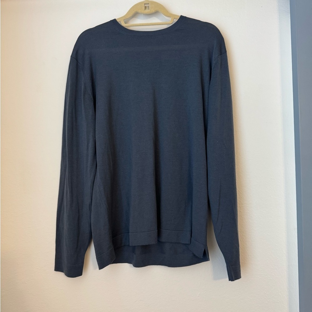 Men's Thom Sweeney Merino Wool Extrafine Crew Neck Sweater- Medium